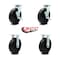 Service Caster 8 Inch Polyolefin Caster Set with Ball Bearings 2 Brakes 2 Rigid SCC-30CS820-POB-TLB-2-R820-2 - alternate 5